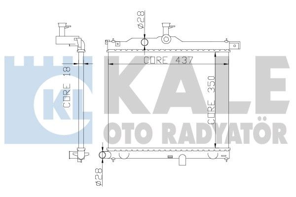 KALE OTO RADYATÖR Radiators, Motora dzesēšanas sistēma 358300